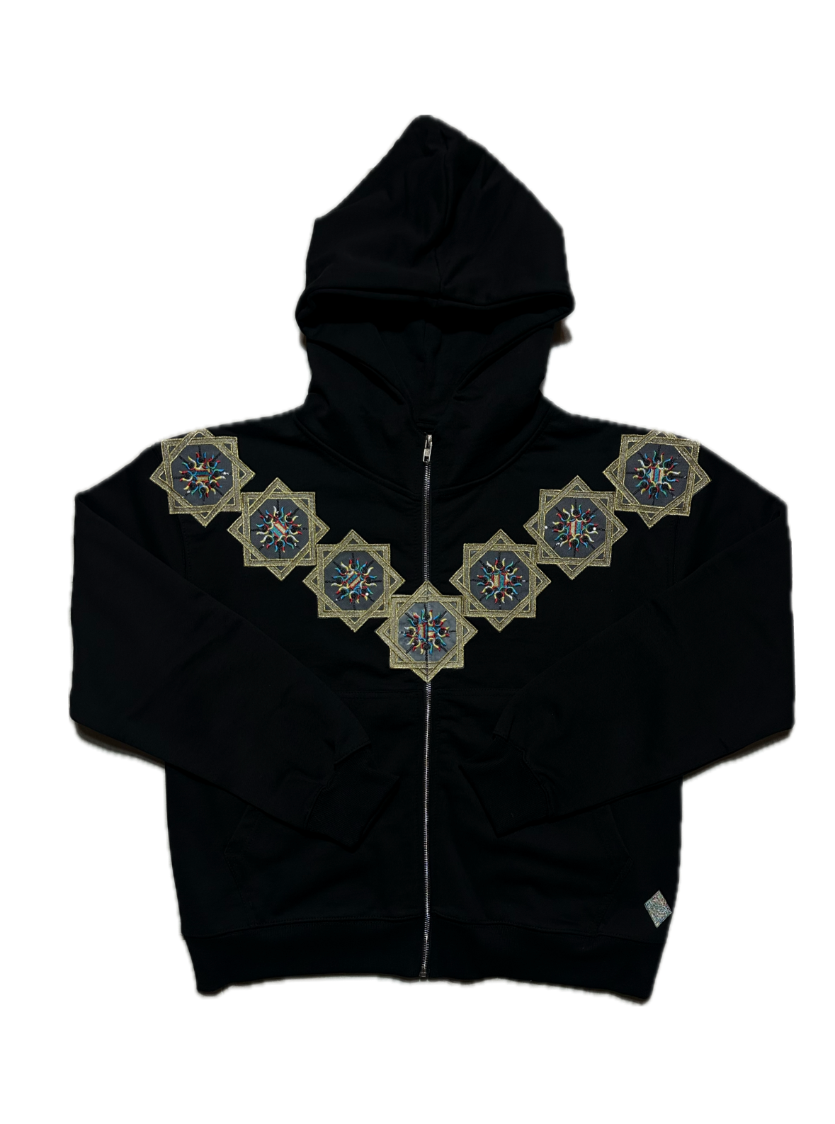 Suns Up Black Zipper Hoodie