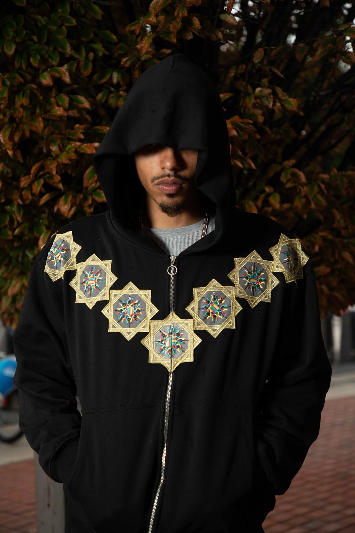 Suns Up Black Zipper Hoodie
