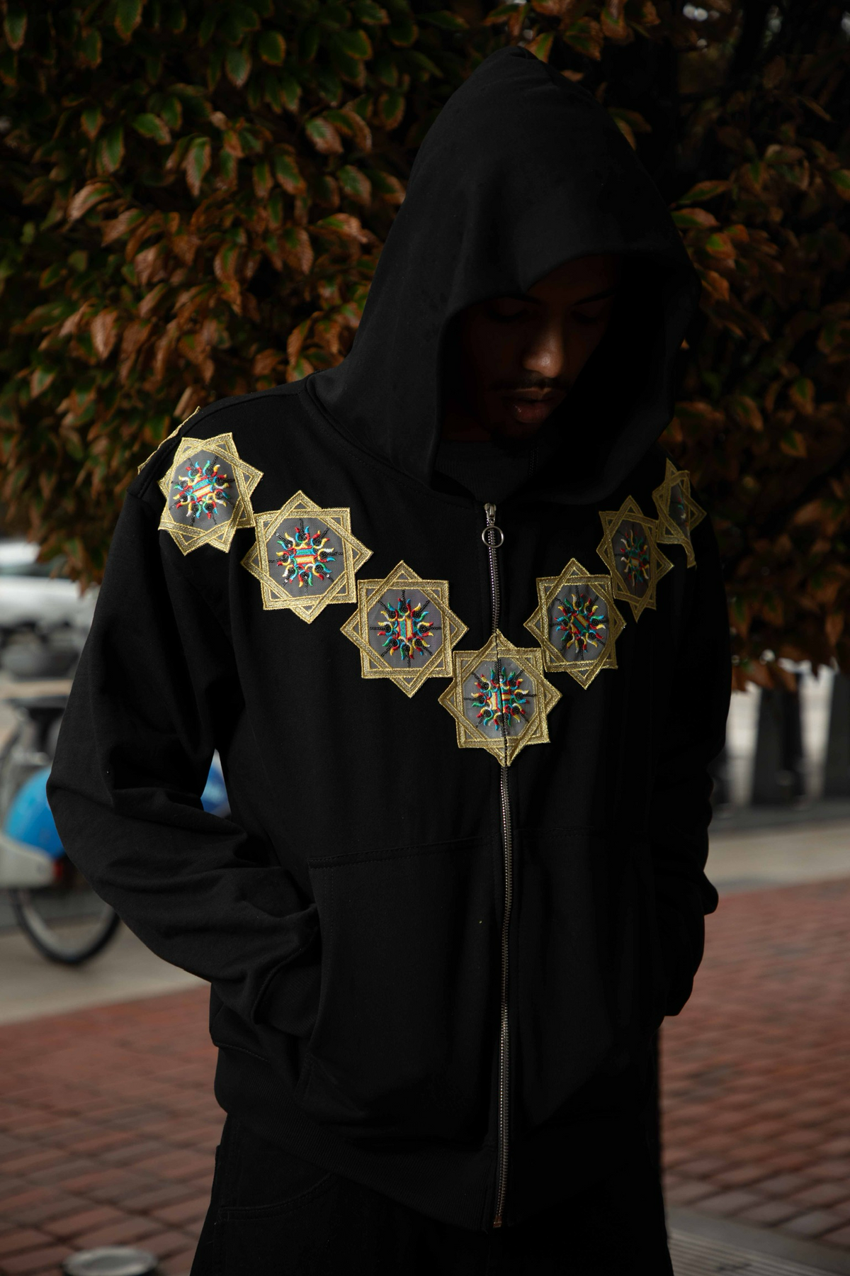Suns Up Black Zipper Hoodie
